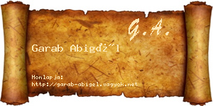 Garab Abigél névjegykártya